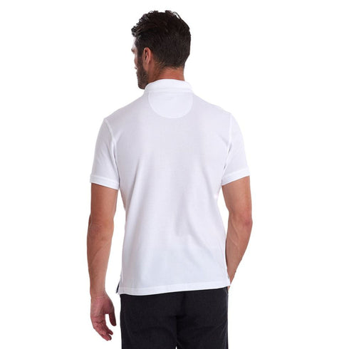 Barbour Polo Polo Uomo in cotone con finiture tartan Bianco P24-BARBOURMML0012-WH11-M - Francavilla Moda